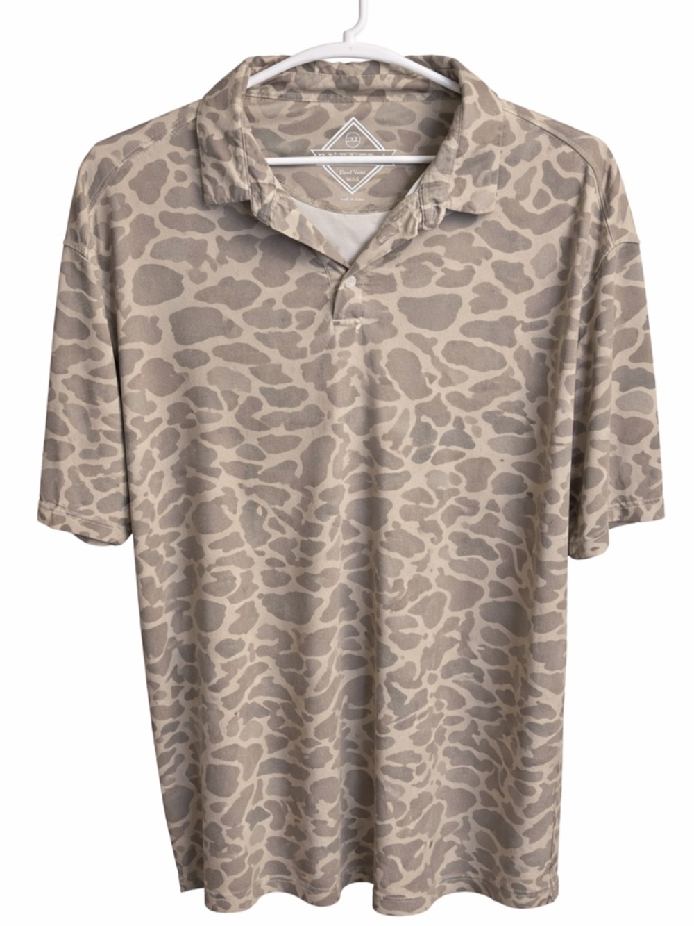 BURLEBO Beige Camo Polo Shirt